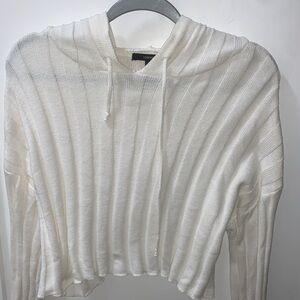 Forever 21 White Sweater Hoodie Good Condition Size large